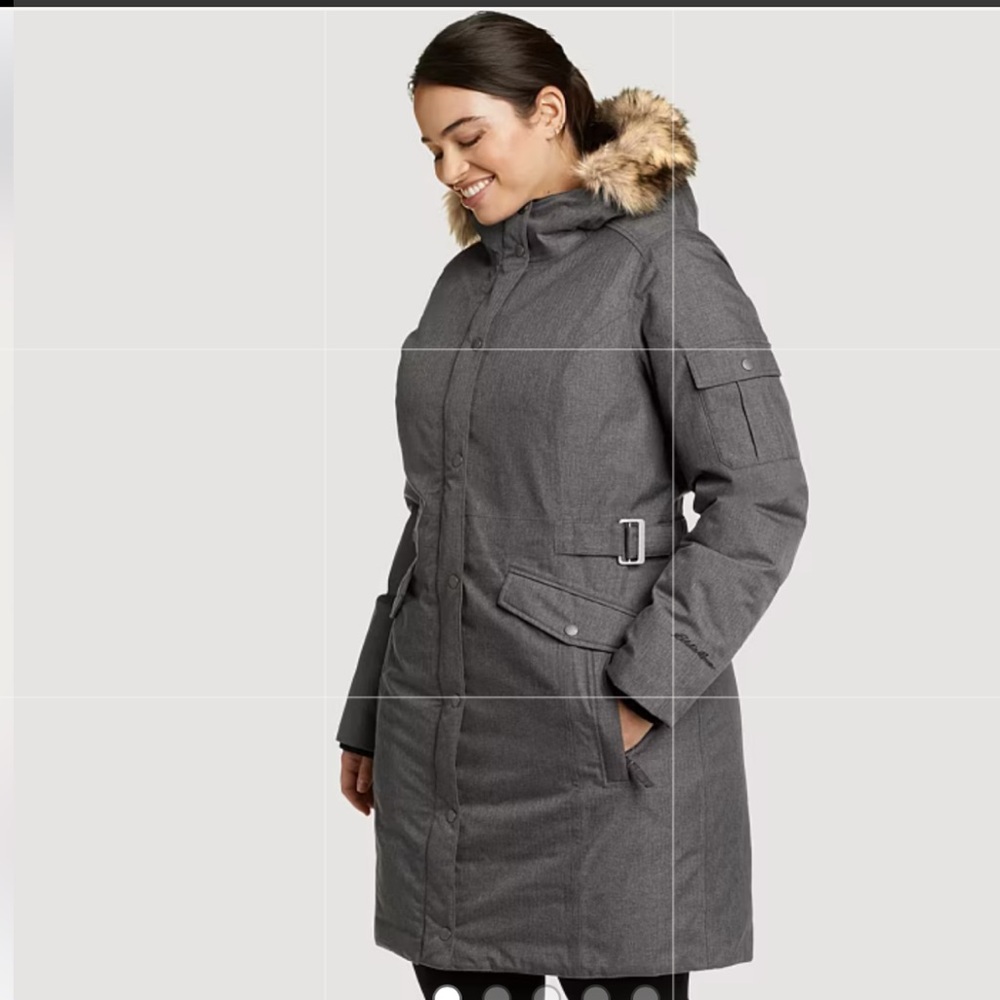 Eddie Bauer Superior Down Stadium Parker Size XL In Dark Charcoal Heather